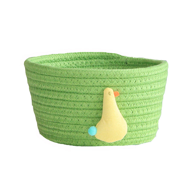 Kids Animal Hand Woven Small Storage Basket