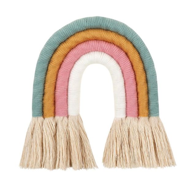 Boho Macrame Rainbow Wall Hanging Decoration