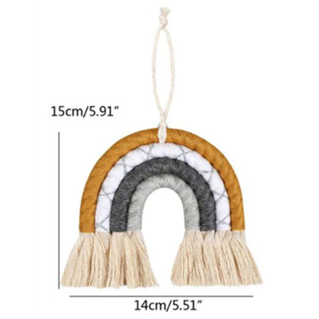 Boho Macrame Rainbow Wall Hanging Decoration