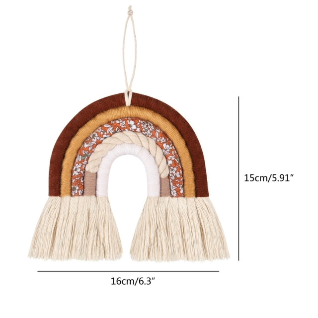 Boho Macrame Rainbow Wall Hanging Decoration