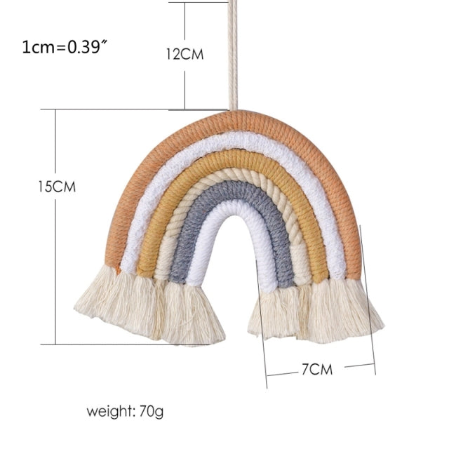 Boho Macrame Rainbow Wall Hanging Decoration