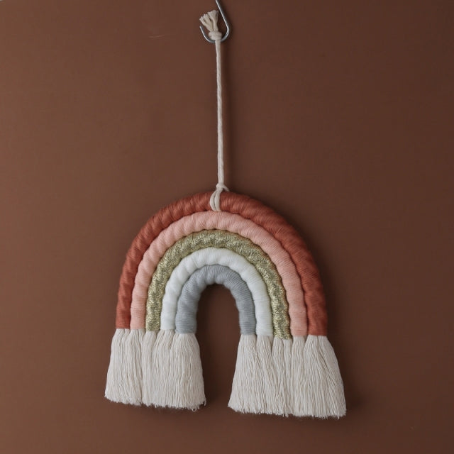 Boho Macrame Rainbow Wall Hanging Decoration
