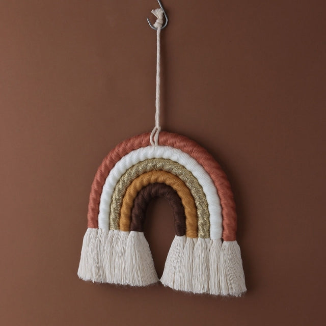 Boho Macrame Rainbow Wall Hanging Decoration