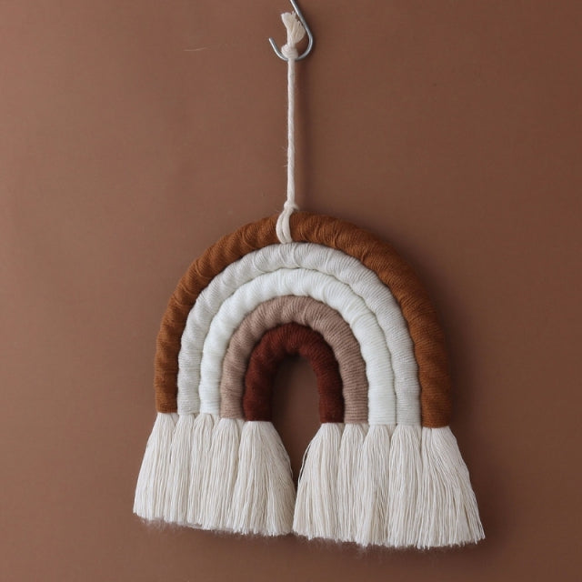 Boho Macrame Rainbow Wall Hanging Decoration