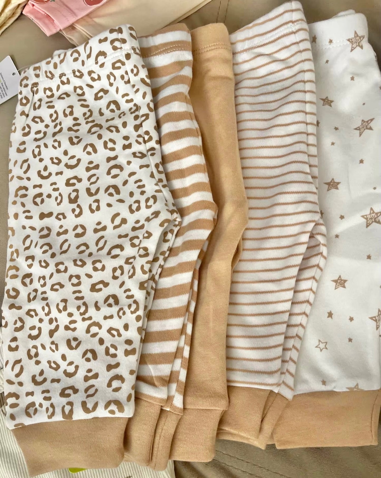 5Pc Pants Cotton Set Baby Girls 0-12M