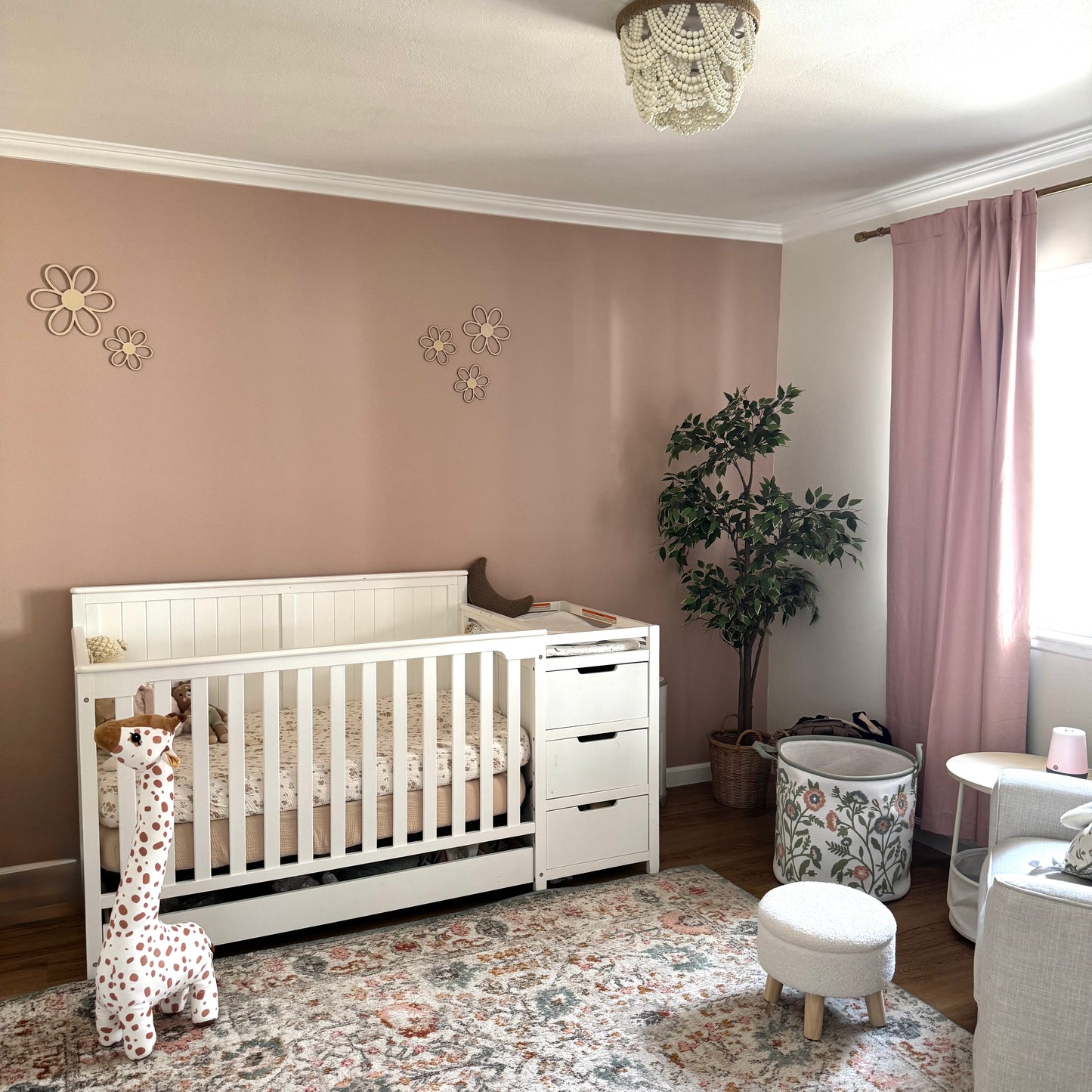 Scandinavian Floral Wall Cut Outs Nursery Decoration Kids DIY