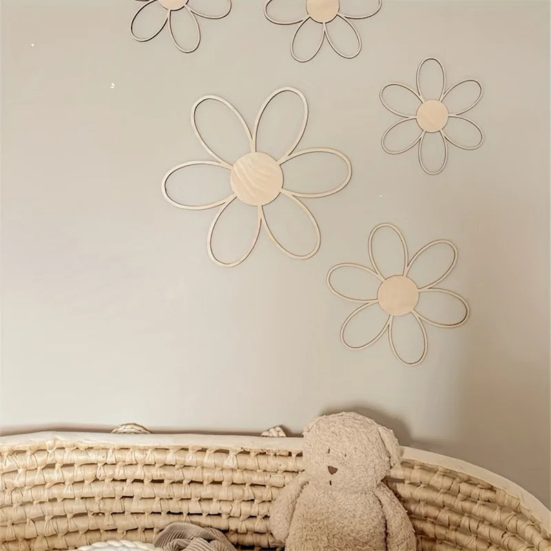 Scandinavian Floral Wall Cut Outs Nursery Decoration Kids DIY