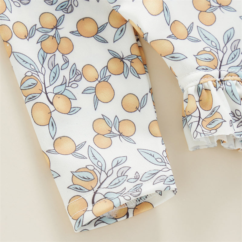 0-4T Baby Girls Summer Floral Ruffles Bathing Suit Swimwear