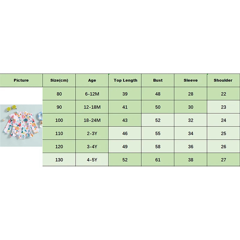 0-4T Baby Girls Summer Floral Ruffles Bathing Suit Swimwear