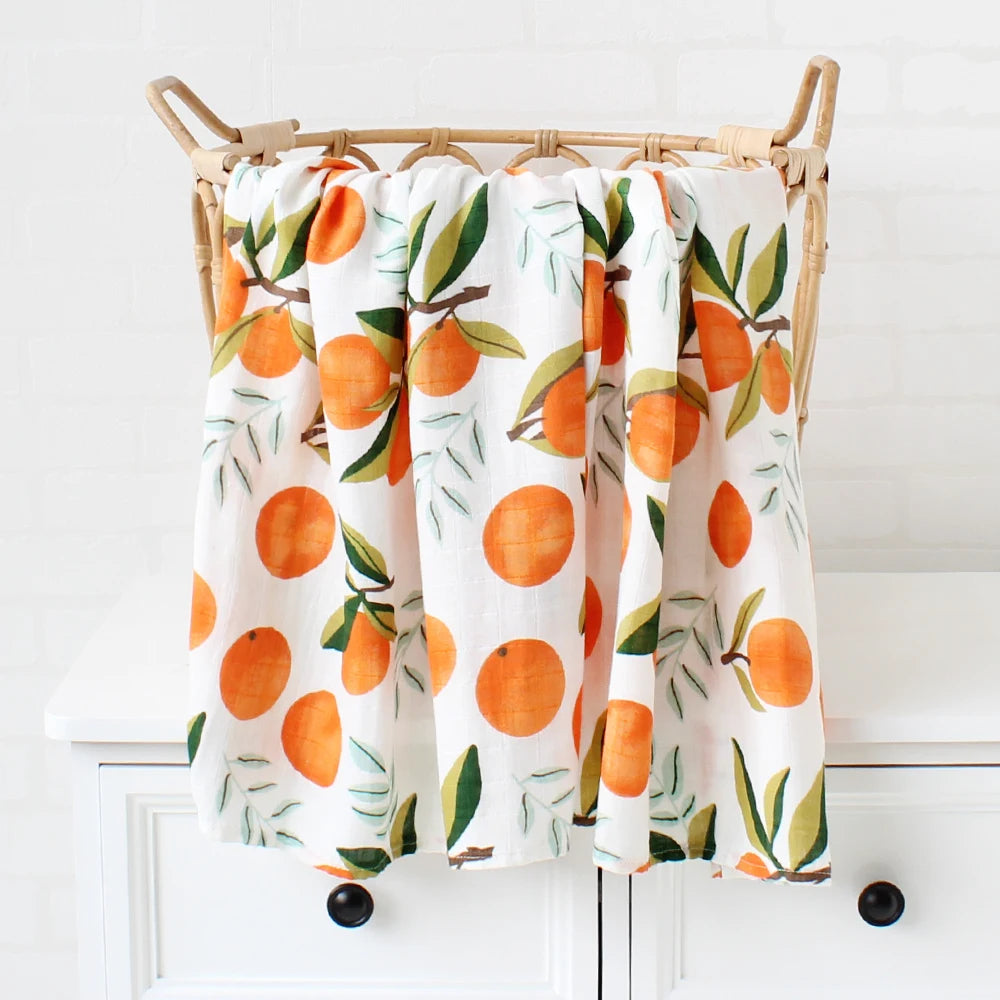 Muslin Cotton Swaddle Nature Print Blankets