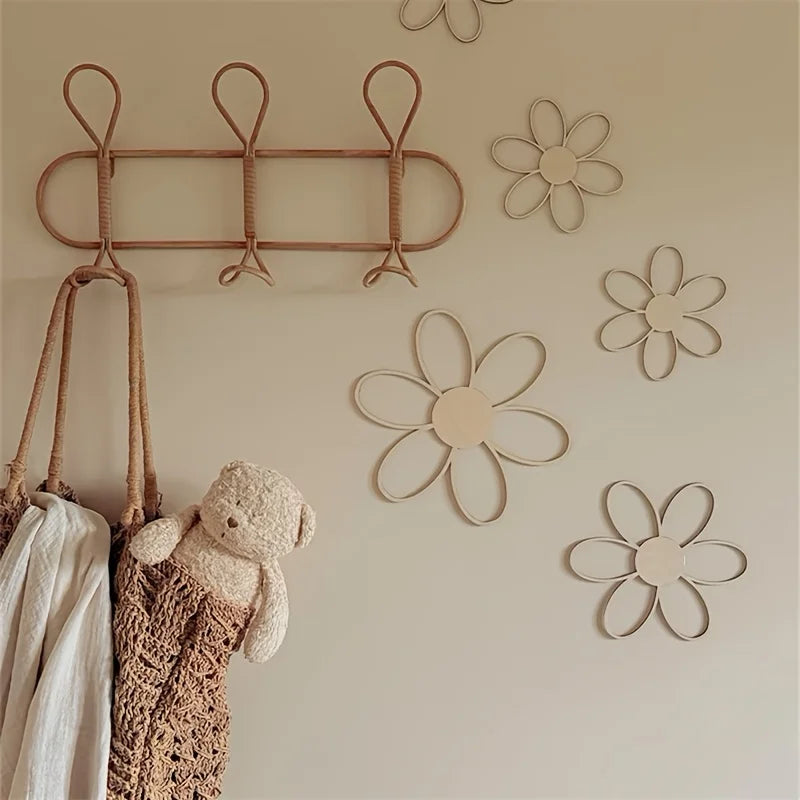 Scandinavian Floral Wall Cut Outs Nursery Decoration Kids DIY
