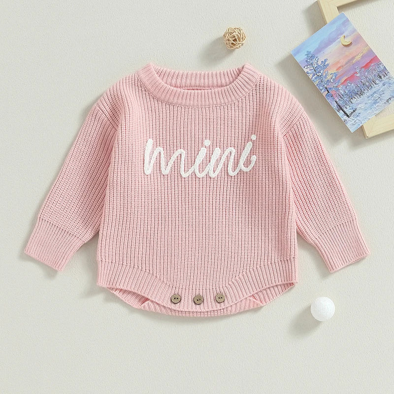 Baby Toddler Pink Mini Knitted Long Sleeve Sweater