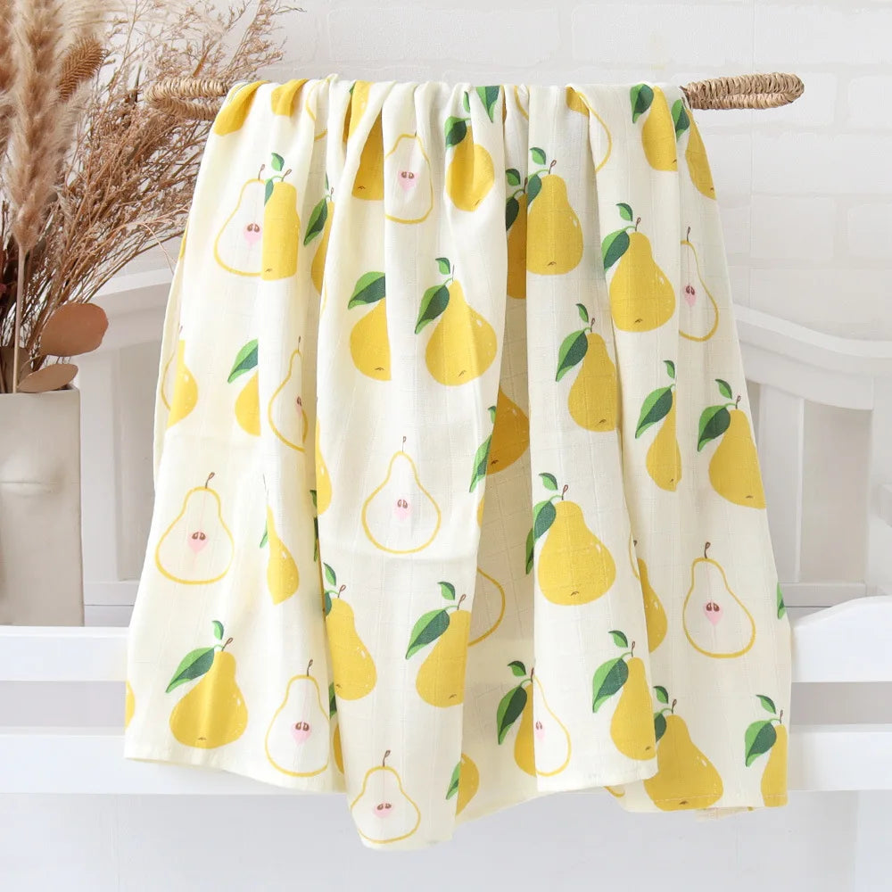 Muslin Cotton Swaddle Nature Print Blankets