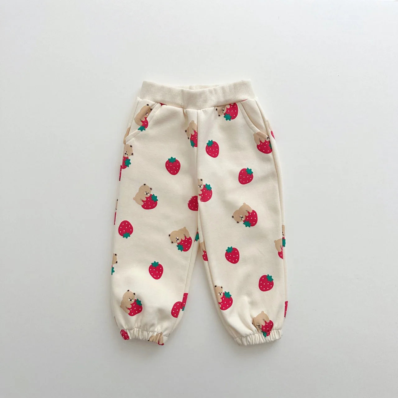 2 Pc Set: Unisex Infant Toddler Strawberry Cotton Sweater and Pants Set