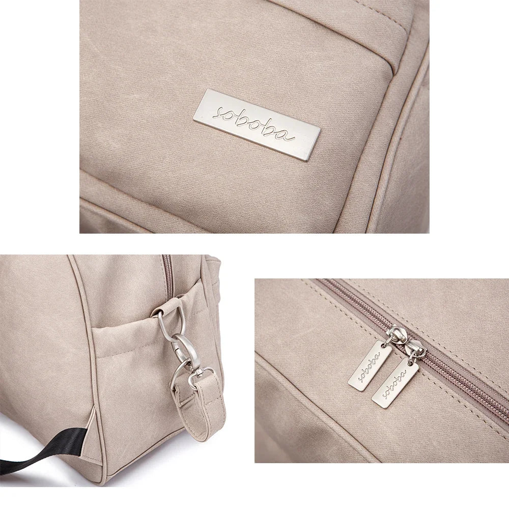 Pebble Leather Diaper Bag Baby Backpack Stroller Fit
