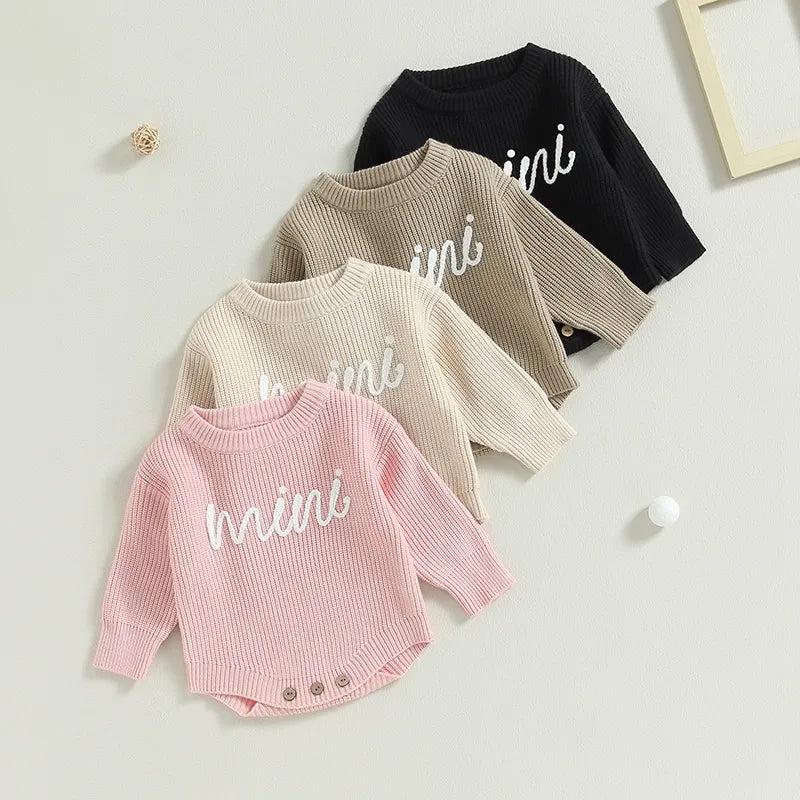 Baby Toddler Taupe Mini Knitted Long Sleeve Sweater