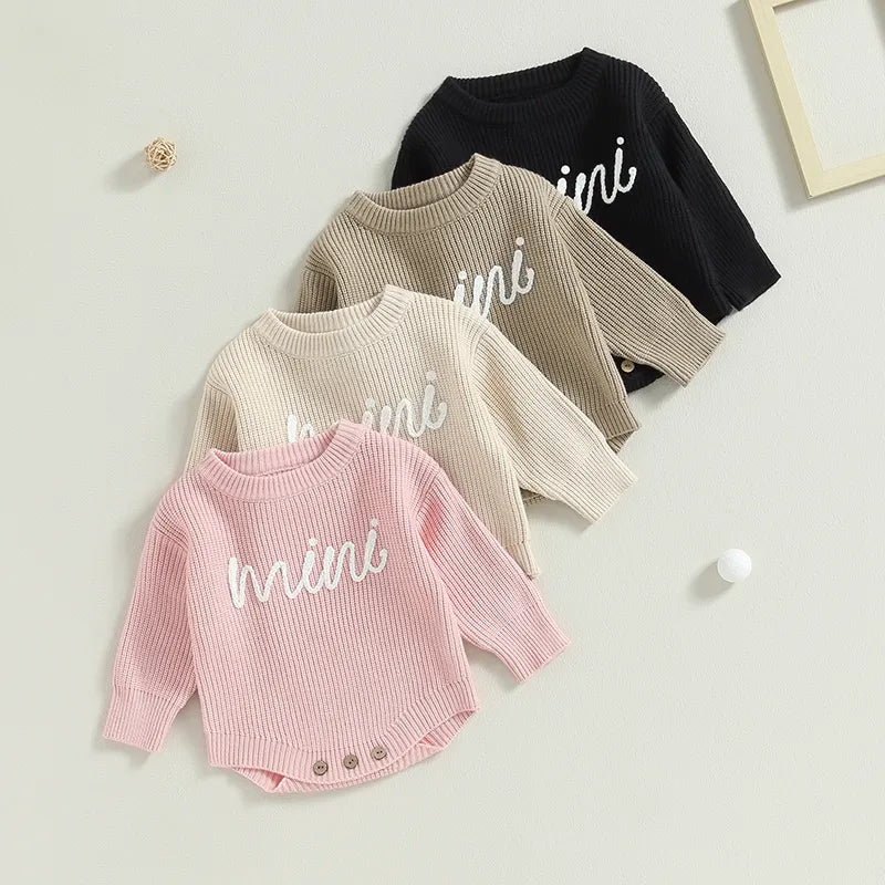 Baby Toddler Black Mini Knitted Long Sleeve Sweater