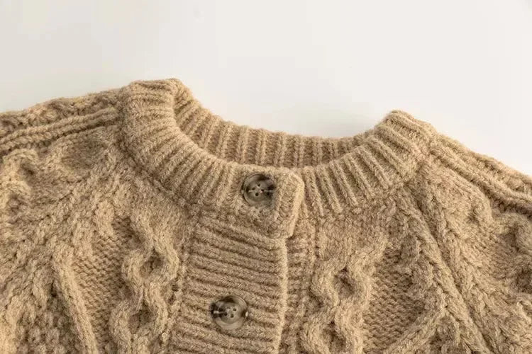 Baby Children's Coffee Sweater Knit Cardigan