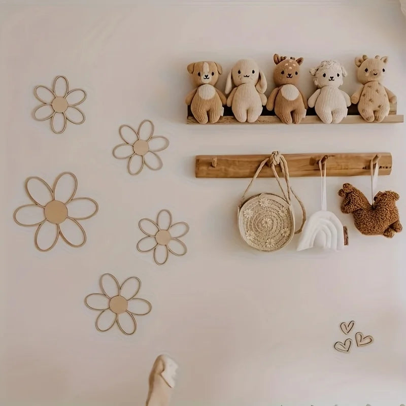 Scandinavian Floral Wall Cut Outs Nursery Decoration Kids DIY