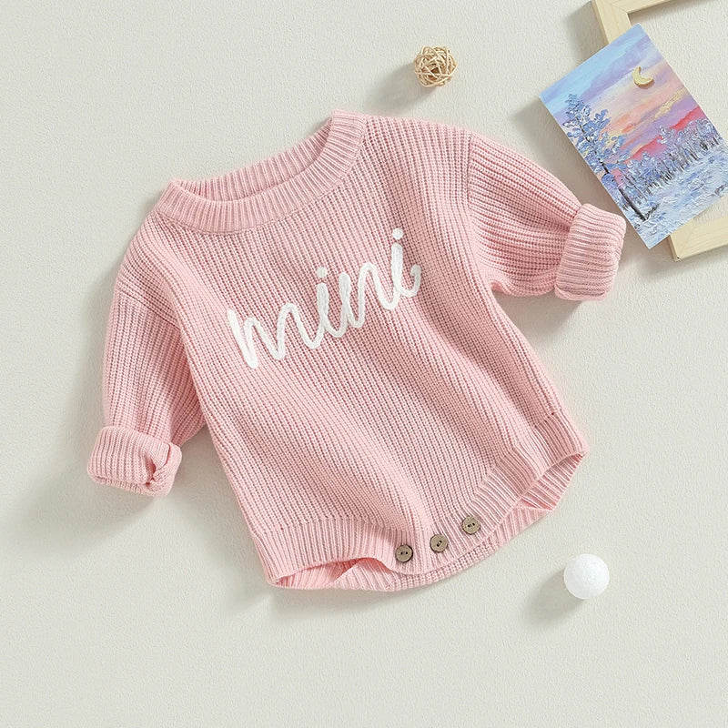 Baby Toddler Pink Mini Knitted Long Sleeve Sweater