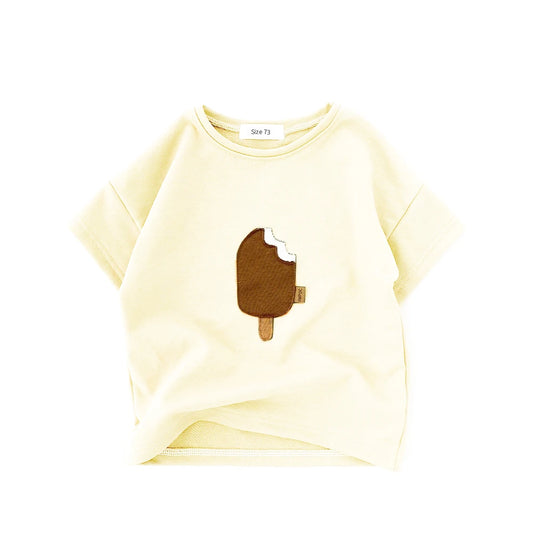 1pc: Baby Toddler Unisex Graphic Ice Cream T-Shirt Shorts