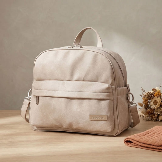 Pebble Leather Diaper Bag Baby Backpack Stroller Fit