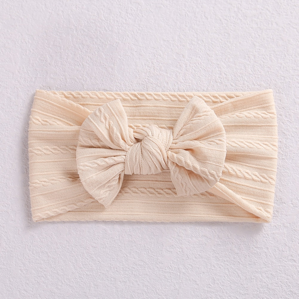 1 Pc: Solid Color Baby Girls Headband with Bow Hair Accessories