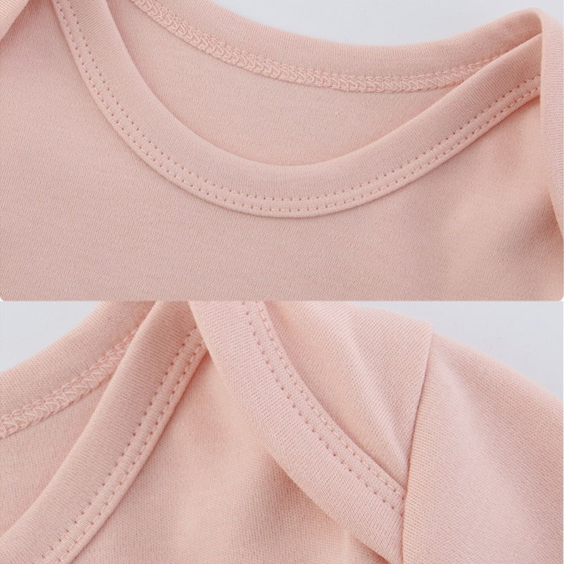 Baby Pink Print Long Sleeve Bodysuit