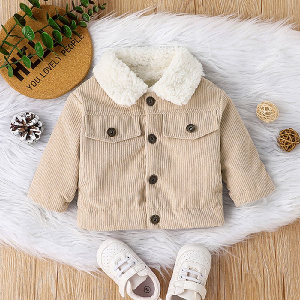 0-3T Infant Toddler Brown Unisex Corduroy Outwear Jacket