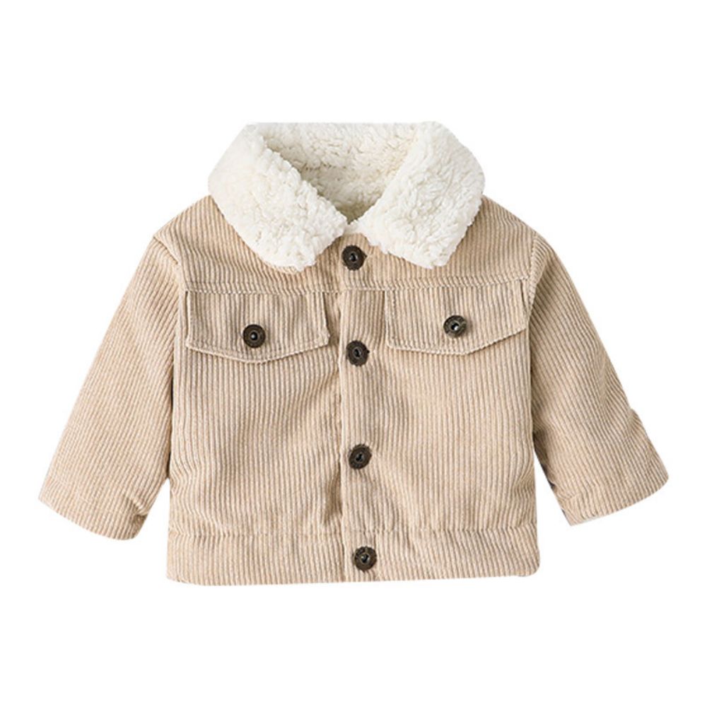 0-3T Infant Toddler Khaki Unisex Corduroy Outwear Jacket