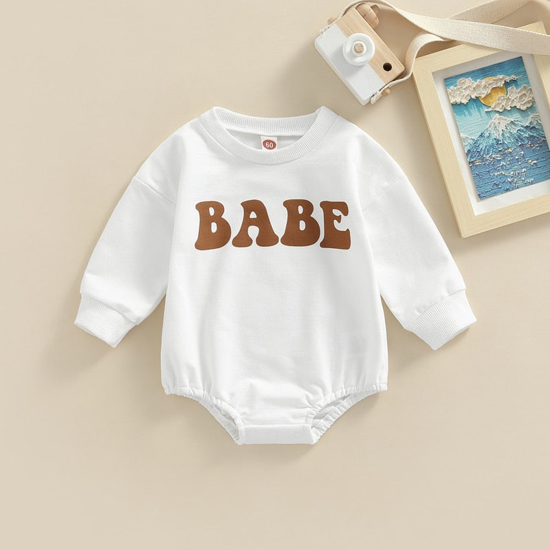 Infant Toddler Babe Long Sleeve Pullover Bodysuit