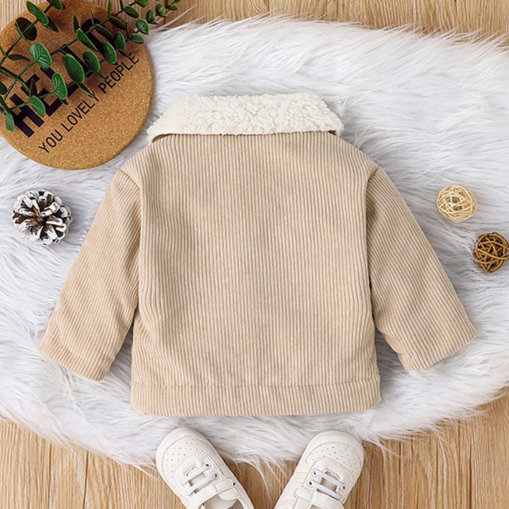 0-3T Infant Toddler Khaki Unisex Corduroy Outwear Jacket
