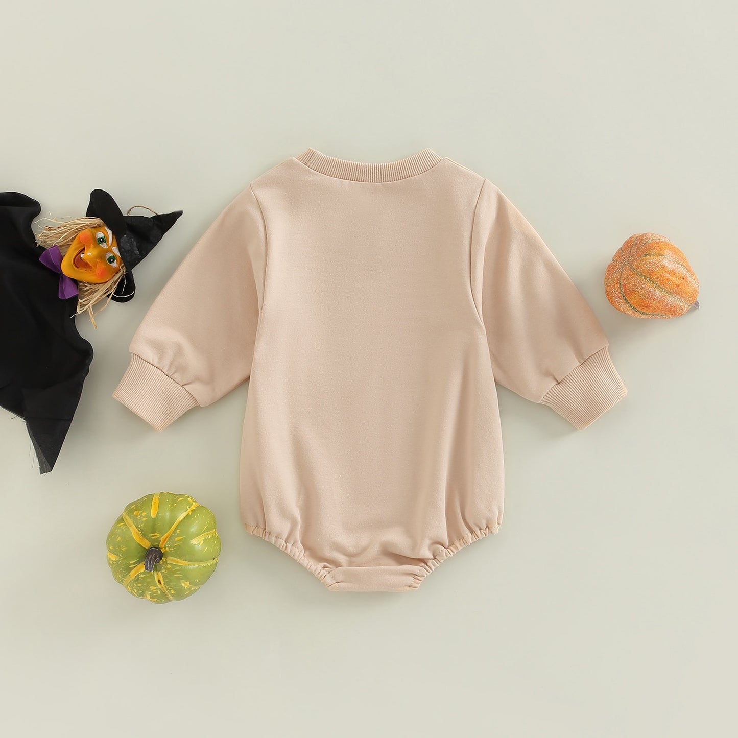 Infant Toddler Halloween Classic Pumpkin Ghost Long Sleeve Romper Sweater