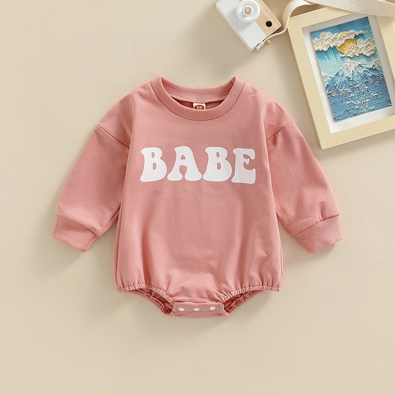 Infant Toddler Babe Long Sleeve Pullover Bodysuit