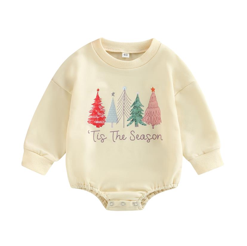 Unisex Infant Toddler Christmas Tree Winter Print Long Sleeve Pullover Sweater