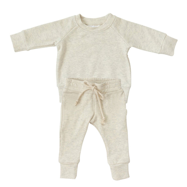 2 Pc Set: Toddler Neutral Unisex Sweater and Sweatpants Joggers