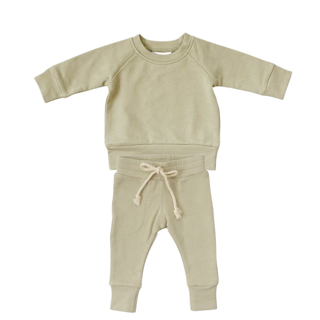 2 Pc Set: Toddler Neutral Unisex Sweater and Sweatpants Joggers
